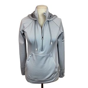 Athleta Heavenly Hail Hoodie Jacket 1/2 Zip Sweater Stripe